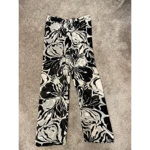 Victoria's Secret Sheer Black & White Hibiscus Cover-Up Beach Pants XS